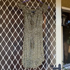 Kivari the Label Green Polka Dot Mini Dress